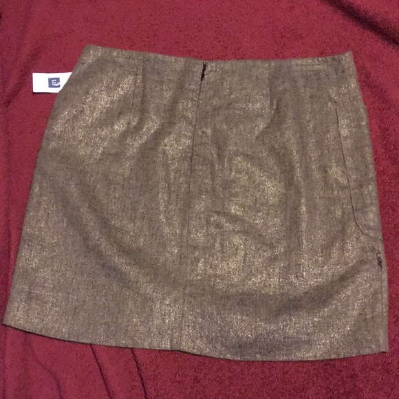 NEW Gold GAP Mini Skirt Size 4 - Picture 2 of 9